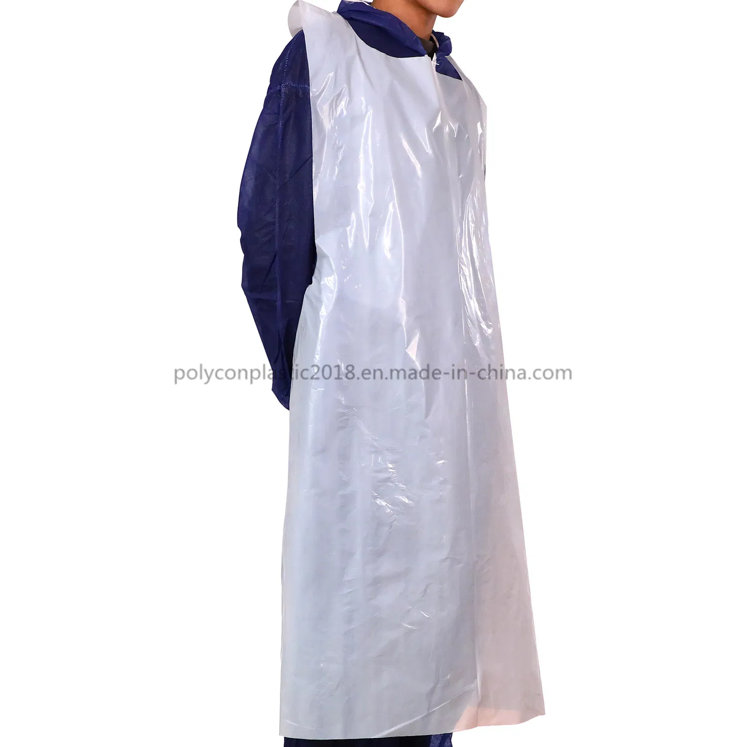 White Poly Disposable Aprons Low Density Polyethylene for Cooking, Painting, Cleaning, Maintenance.