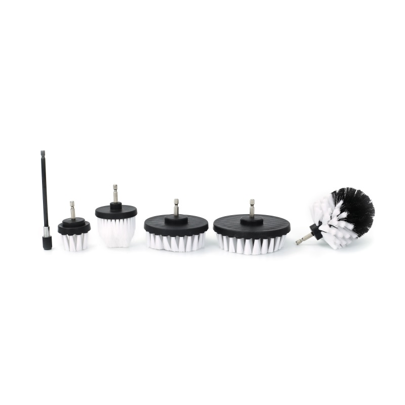 Buffing King 2in Round Head Drill Brush Car Cleaning Brush Kit Car Detailing Brush