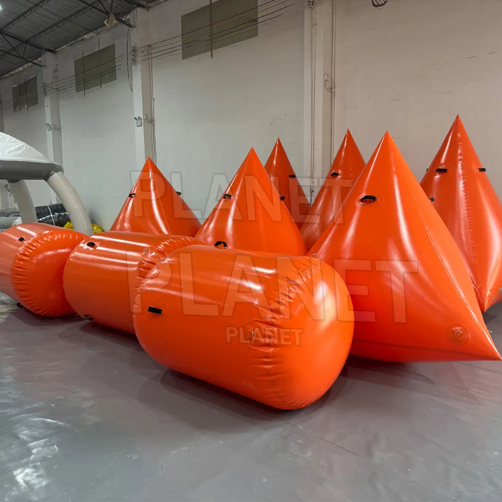 Custom Triangle Cylinder Pyramid Square Inflatable Triathlon PVC Buoy