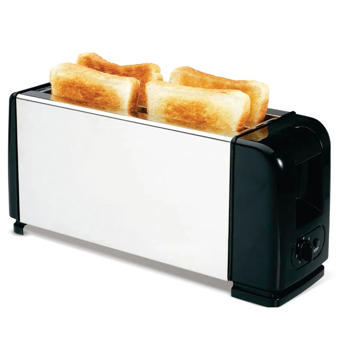 Premium 4 Slice Stainless Steel Toaster with Adjustable Settings