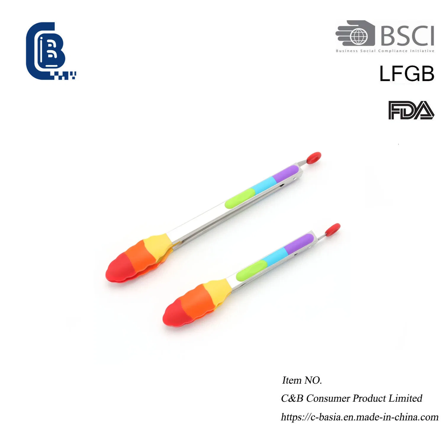 Stainless Steel Pasta Tong with Tooth, Catering Buffet Salad Noodles Clip