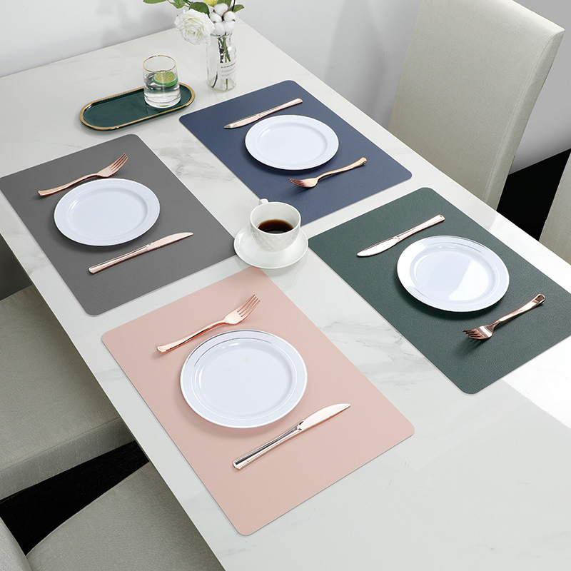 Factory Direct Wholesale in Stock Waterproof PVC Dining Table Mat Placemats for Kitchen