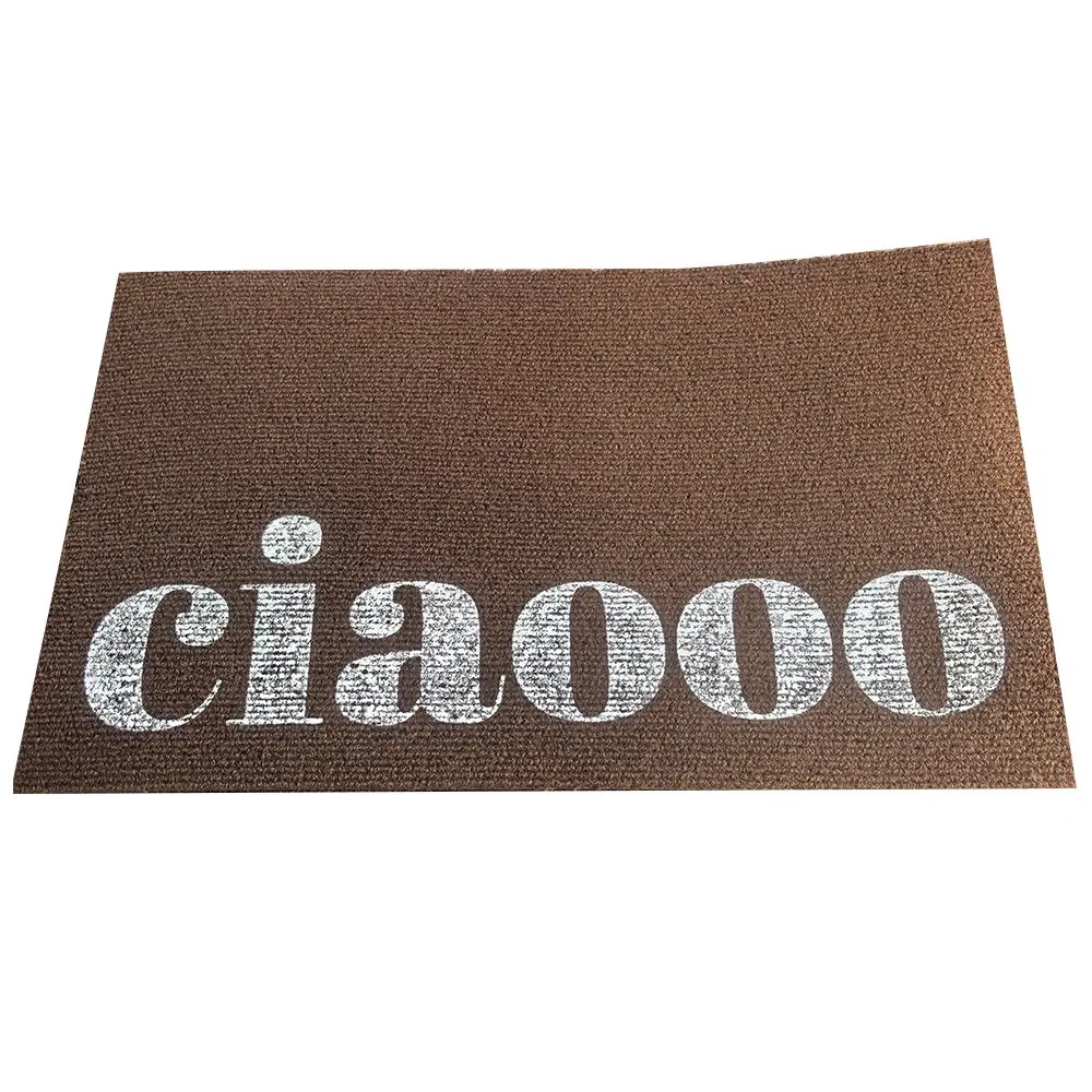 Customized Design Screen Printing Door Mat Anti-Slip PVC Backed Washable Polyester Kitchen Mat