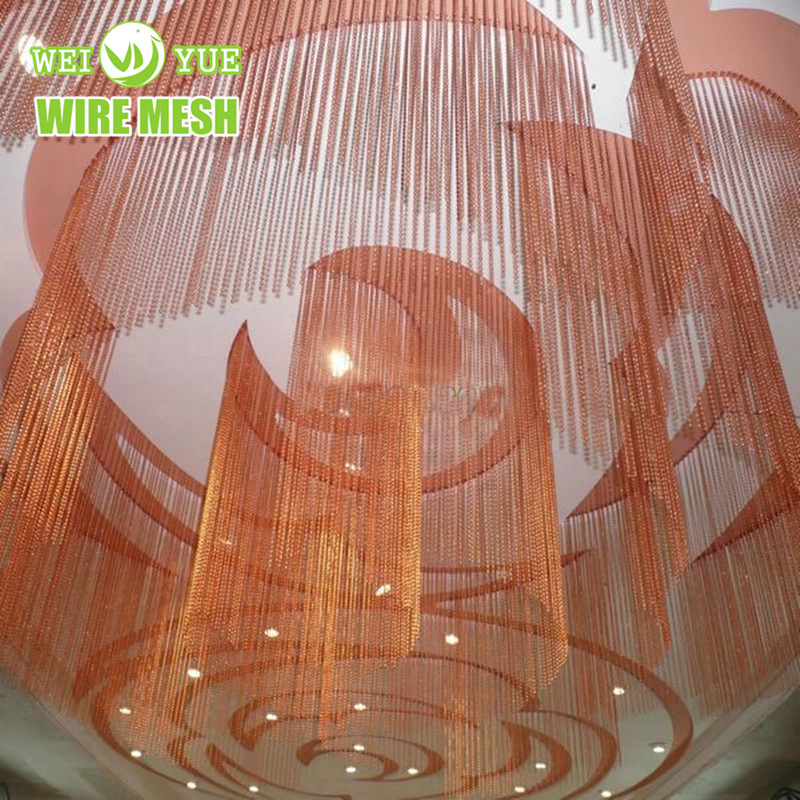 Ceiling Decorative Wire Mesh Metal Ring Mesh Curtain for Room Divider