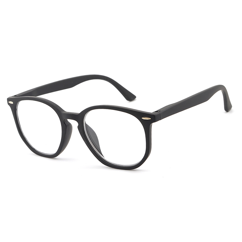 Geometric Round Shape Full Frame Prescription Reading Glasses with Metal Rivets for Women and Men