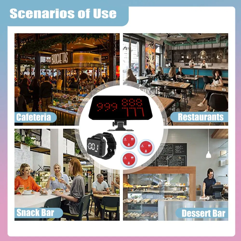 Restaurant Pager Wireless Calling System Restaurant Waiter Call Watch