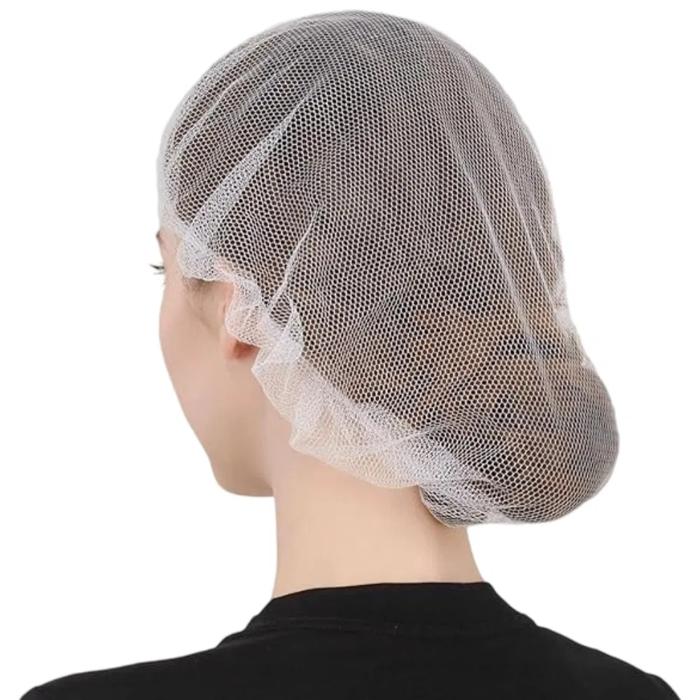 White High Quality Durable Disposable Dust-Proof Nylon Mesh Hairnet Cap