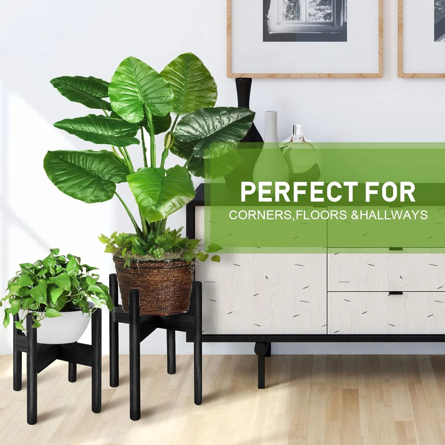 Bamboo Home Creative Size 2, Living Room Balcony Succulent Green Robe Bamboo Stretchable Flower Frame