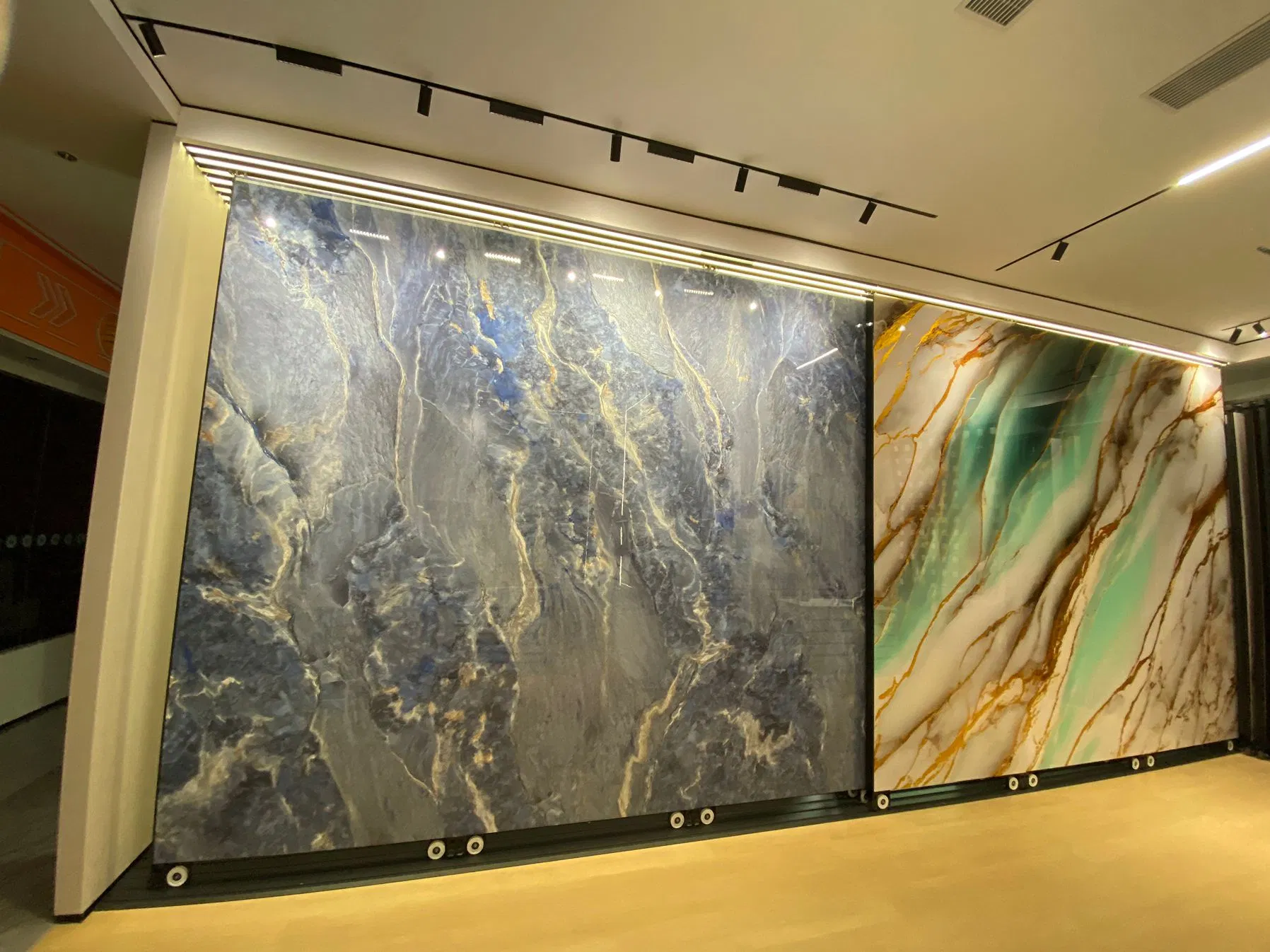 Hot Selling High Glossy Golden Gilded Marble Bamboo Charcoal WPC Wall Panel