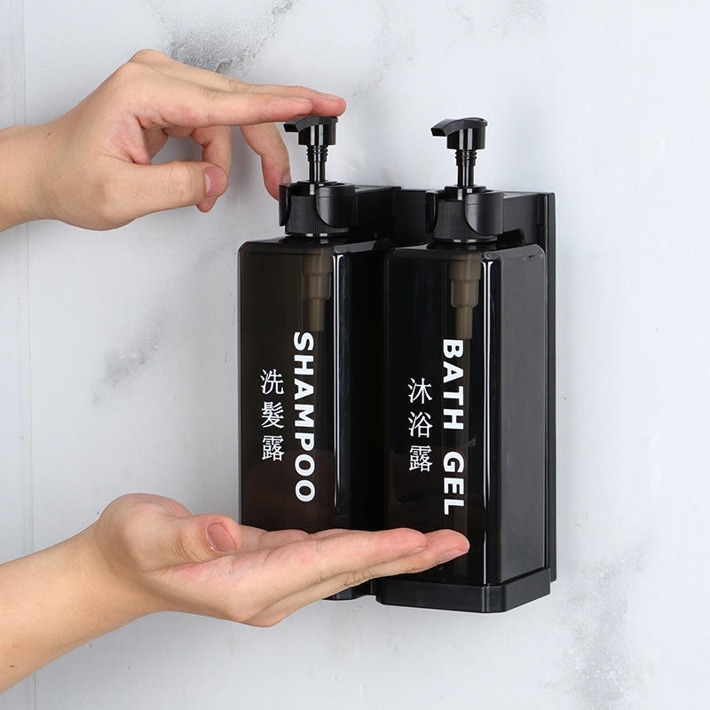 Manual Press Hotel Club Soap Dispenser Multi-Head Wall-Mounted Shampoo Shower Gel