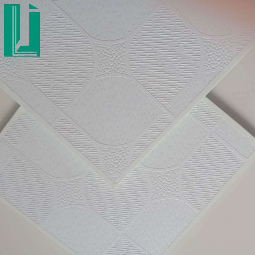 Ceiling Tiles Plaster Board Plaster Tiles with Edge Guard and Back Aluminum