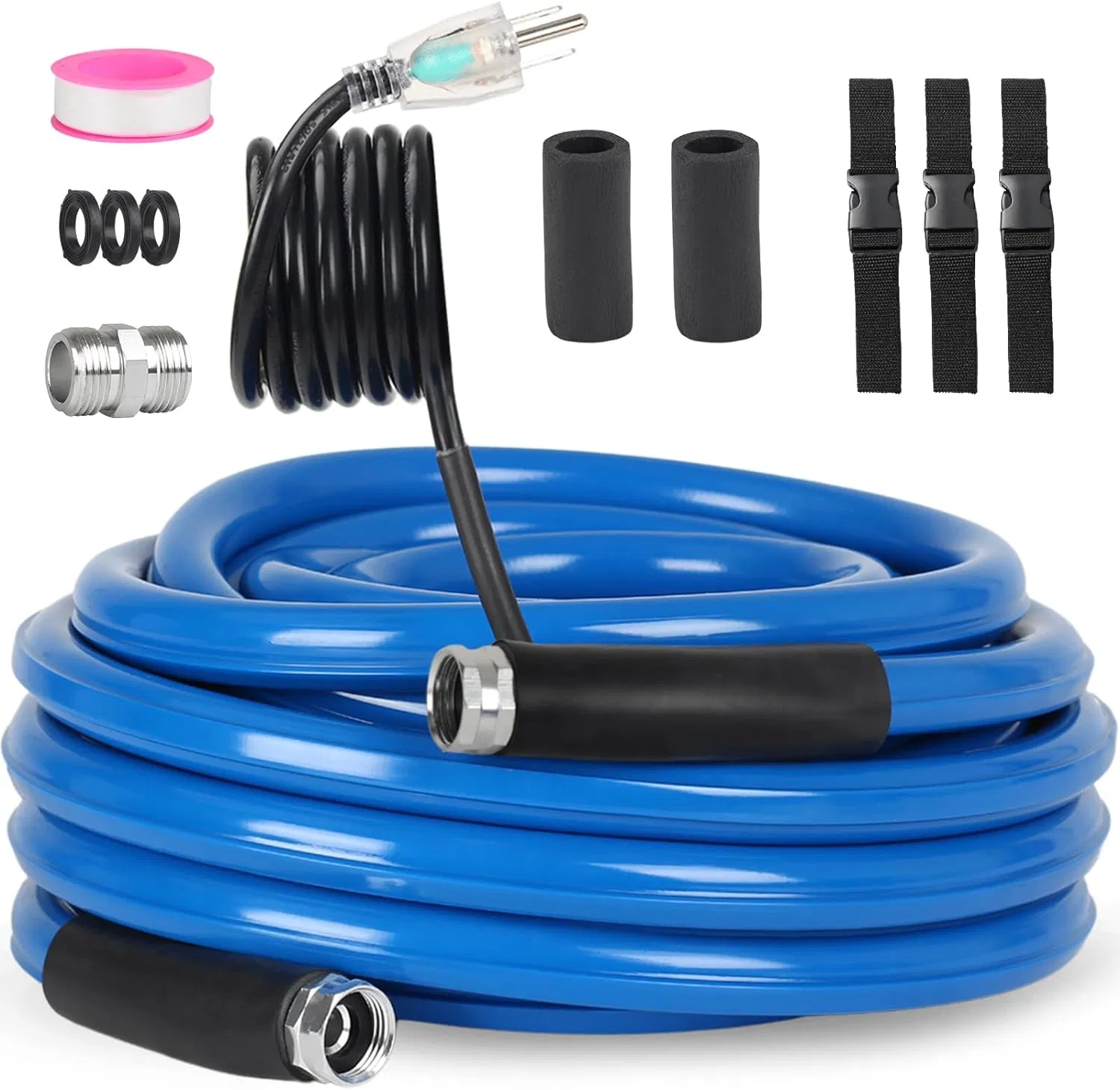 25 FT RV Heated Water Hose, Heated Fresh Drinking Hose, for Camper Travel Trailer, for Home Garden Outdoor