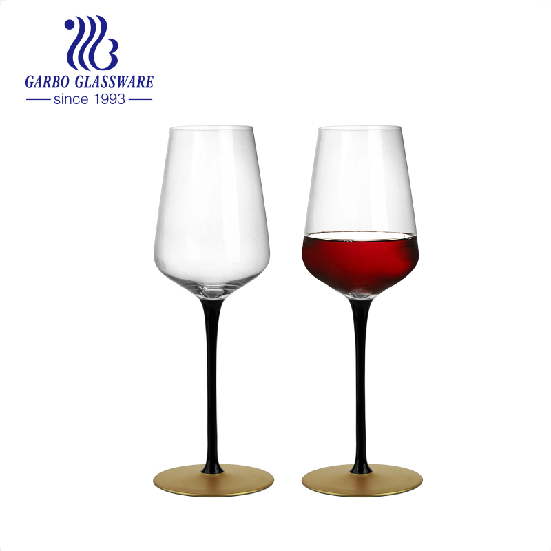 580ml High Quality Crystal Red Wine Glass Cup with Spray Color Glass Goblet