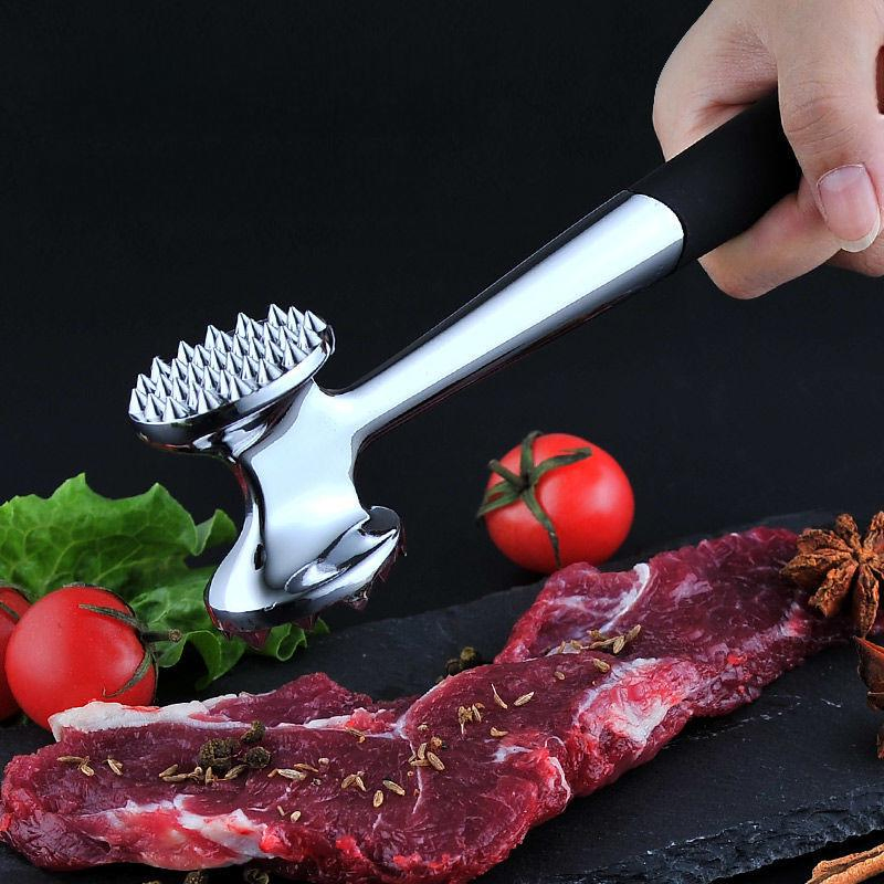Double-Sided Zinc Alloy Meat Tenderizer Hammer - Kitchen Tool for Breaking Tendon and Loosening Meat