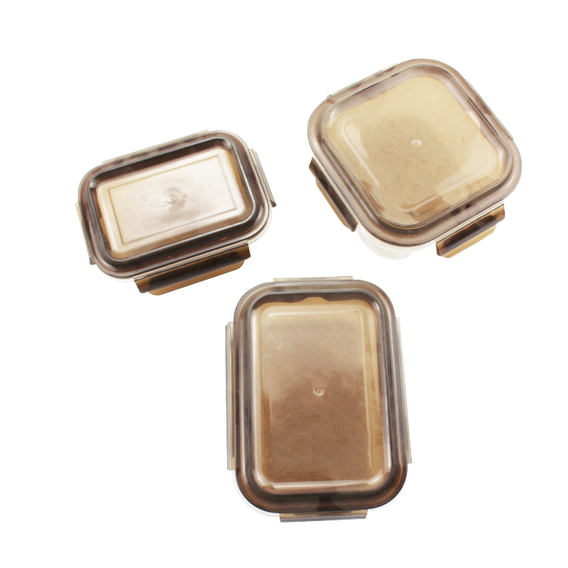 Microwave Oven Dishwasher Safe Glass Food Storage Containers Airtight Glass Bento Lunch Box with Lids