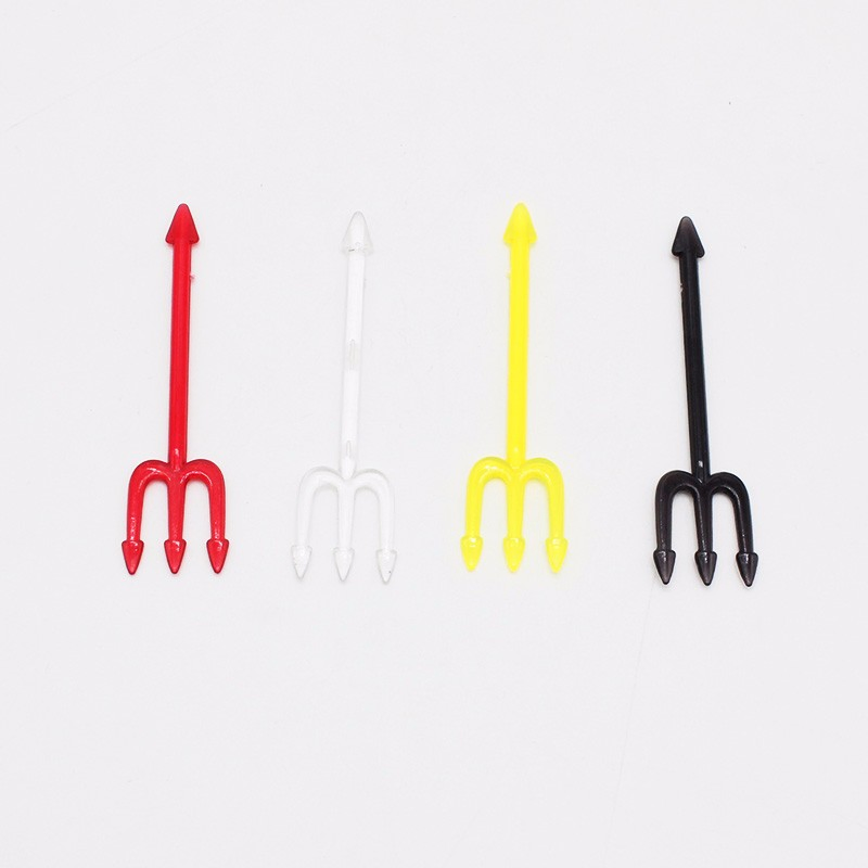 Sustainable Halloween Devil Forks for Serving Snacks and Fruits