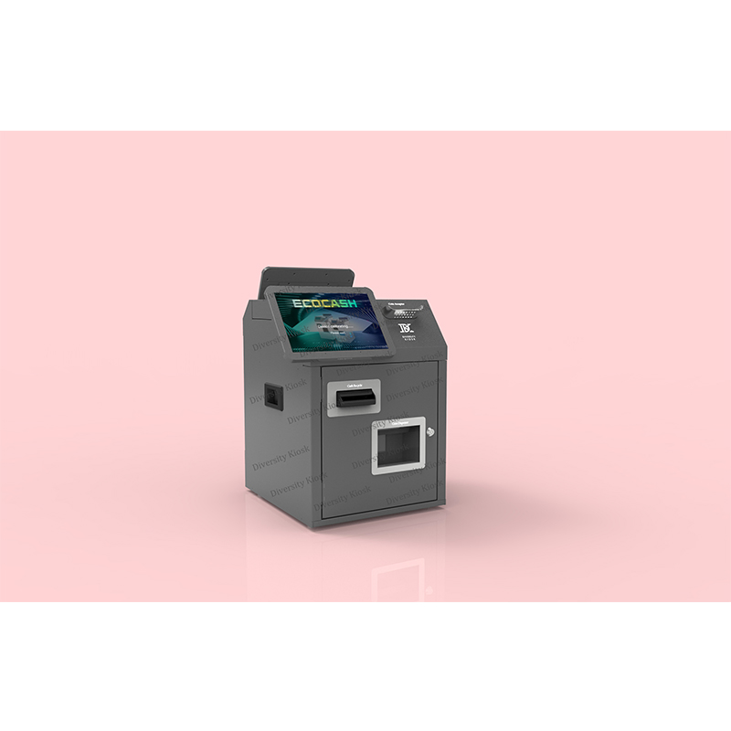 Hot Sale Bill Acceptor Motorized Magnetic Card Reader Cash Deposit and Withdraw Kiosk Terminal Display Cabinet