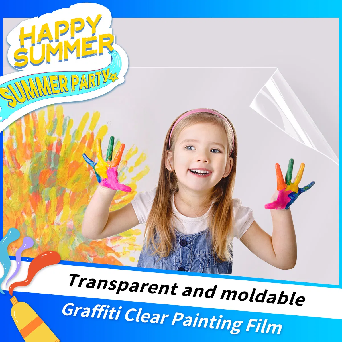 Anti-Scratch Transparent Wall Sticker & Kids Drawing Film