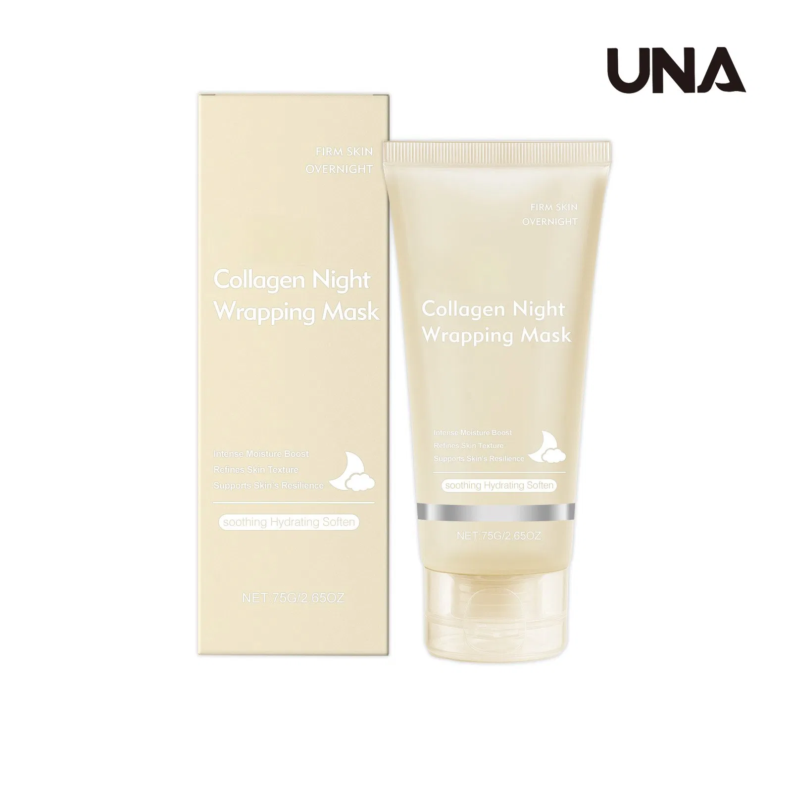 Collagen Night Peel-off Mask - Niacinamide Infused for Brightening, Hydrating, Moisturizing and Plumping Skin