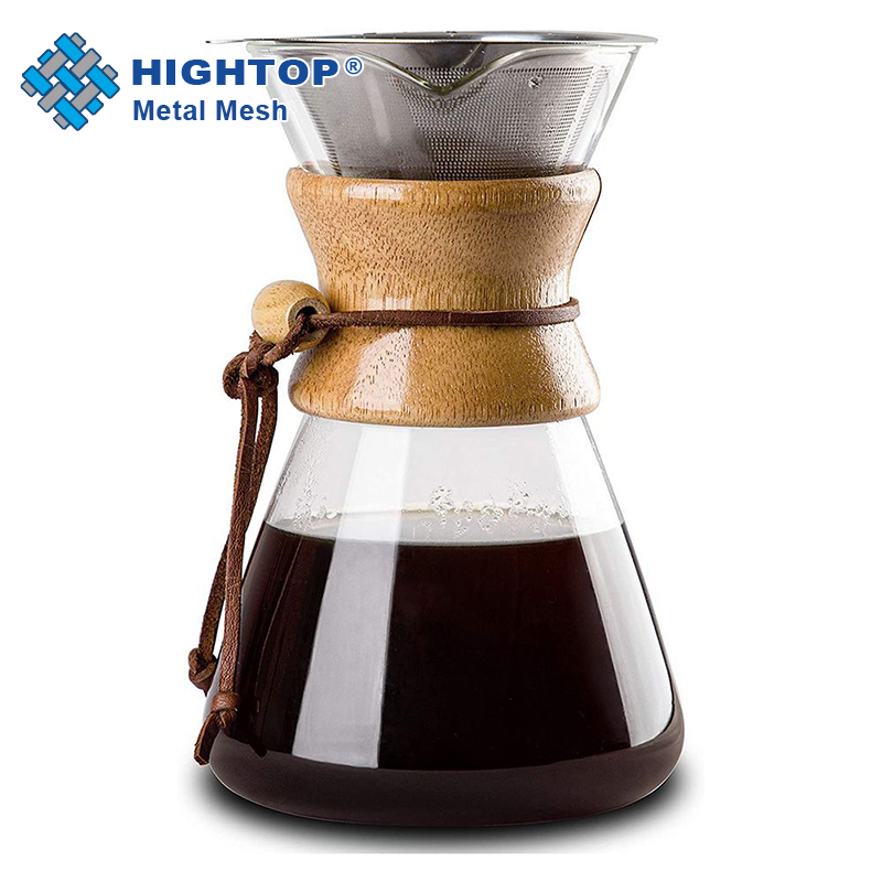 Custom 400ml 600ml 800ml Borosilicate Glass Pour Over Coffee Maker Glass Coffee Pot with Filter