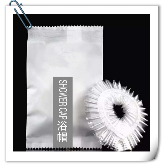 Disposable Shower Cap with Print Logo Bag