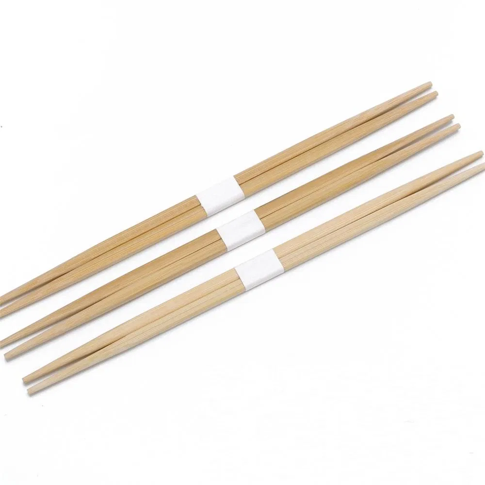 Wholesale Eco-Friendly Disposable Custom Logo Double Ended Bamboo Chopsticks with Paper Sleeve