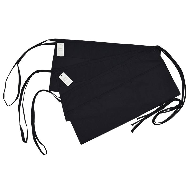 Blank Waiter Short Apron with Pockets Plain Apron Restaurant Waiter Apron