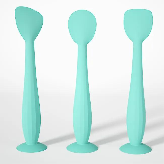 Logo Printed BPA Free Soft Silicone Diaper Cream Spatula Baby Bum Brush