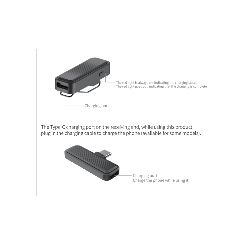 Live Noise Cancelling Wireless Clip Lavalier Recording 2.4GHz Microphone Bee Lavalier Microphone for Smartphone USB Type-C