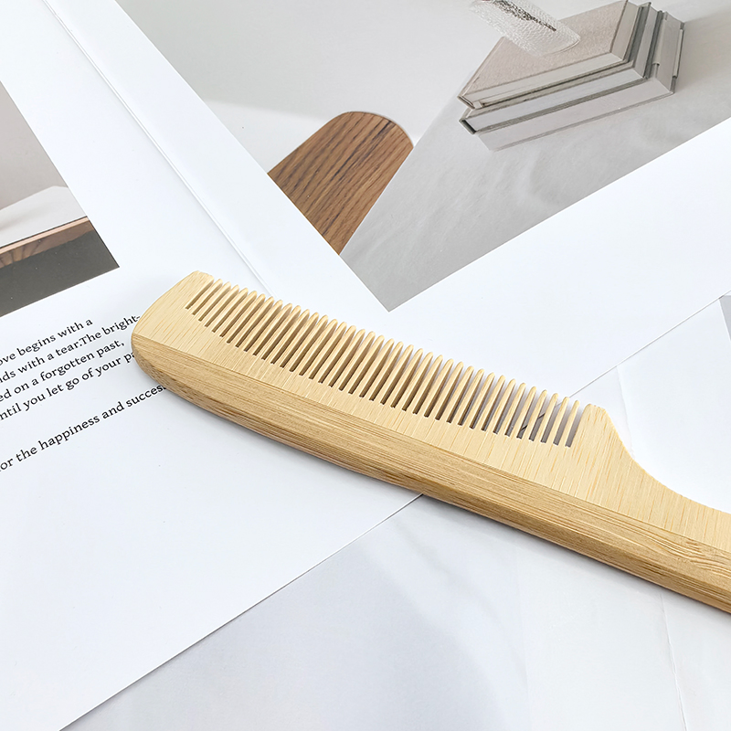 Portable Wide Teeth Bamboo Wooden Comb Hairdressing Tool Factory Hot Sale Hairdressing