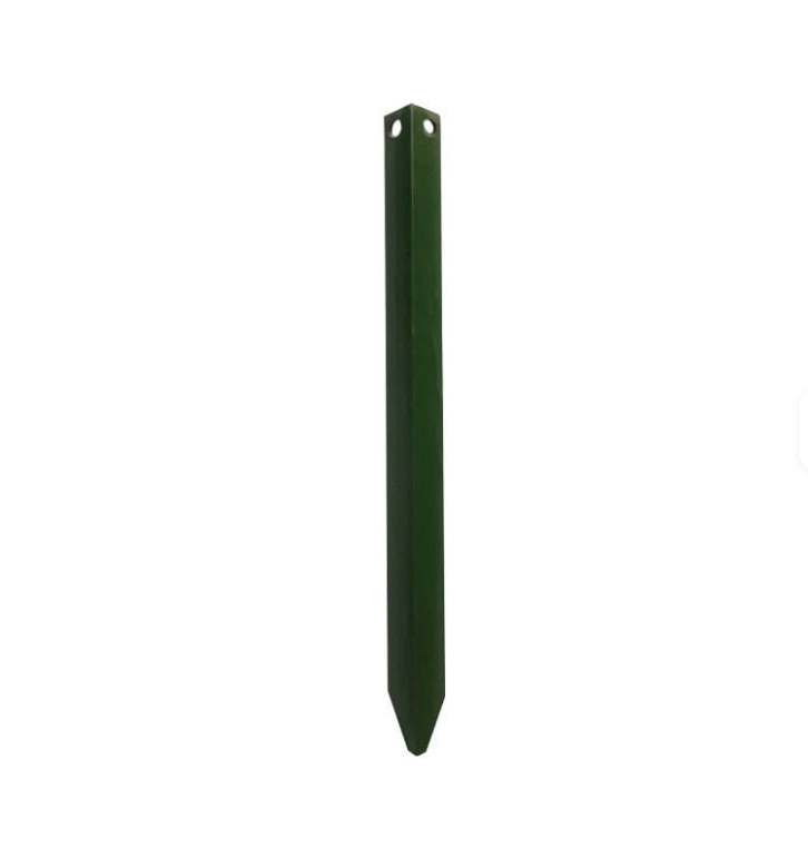 Green Galvanized Threaded Ground Nails - Accessories for Camouflage Net Support Poles