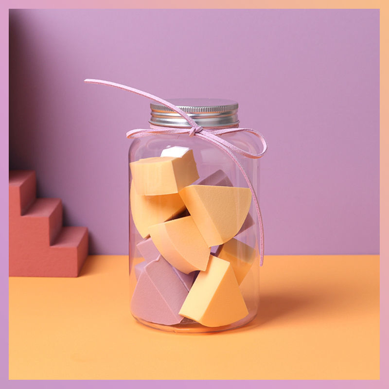 Beautichen 12PCS Triangle & Fan Shape Sponge Set - Water Activated Expanding Dry/Wet Dual Use Cosmetic Puff