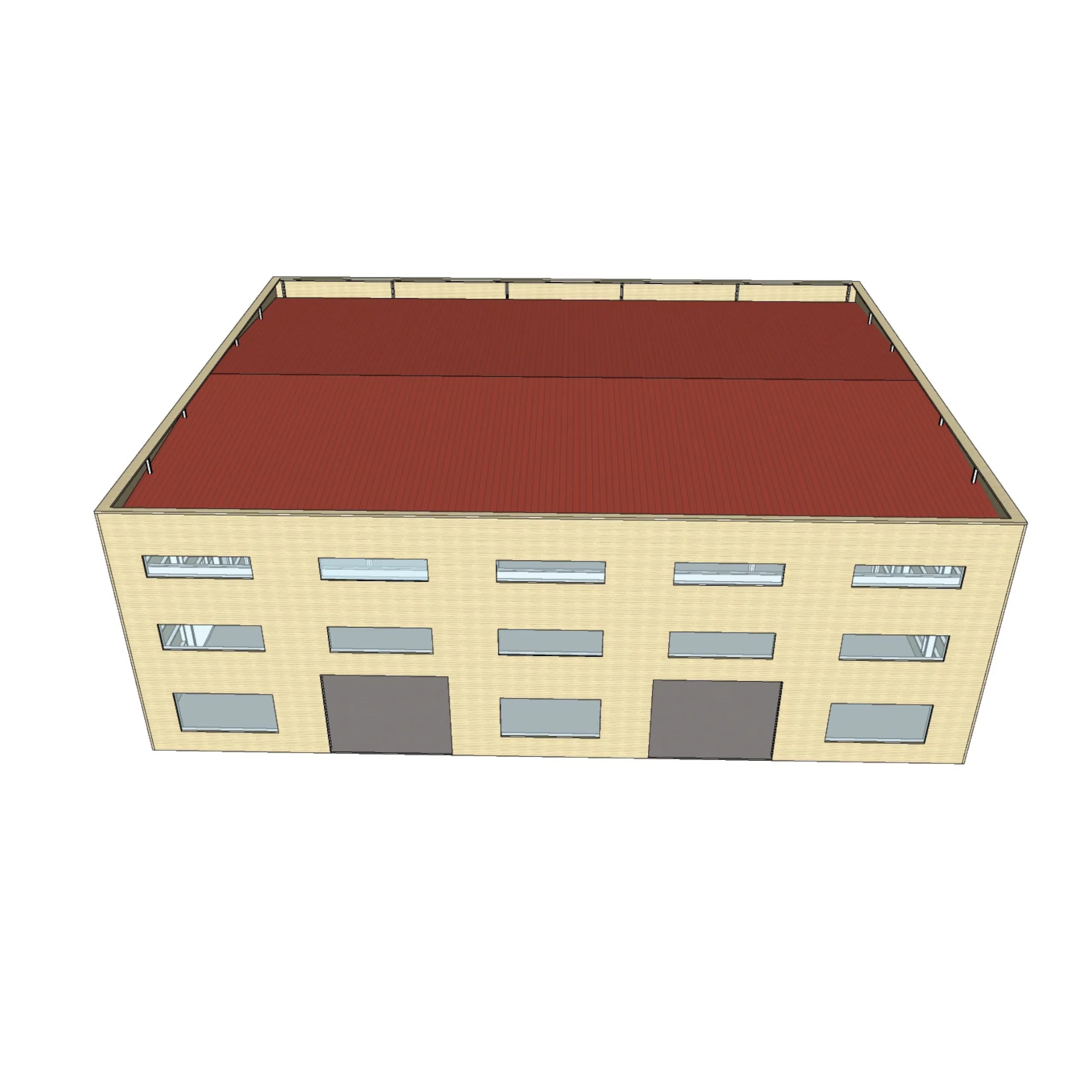 Durable Prefabricated Wholesale China Factory Direct Construction Building Material of Mid-Size Light Metal Steel Structure Factory Workshop with Crane Beams