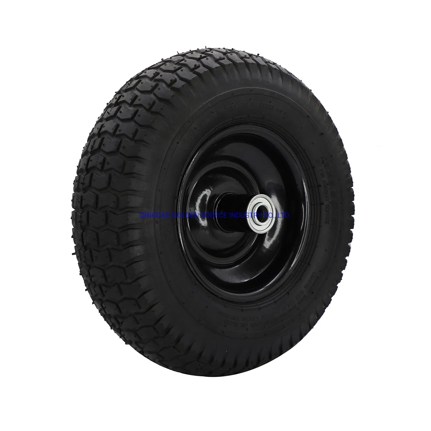 Heavy Duty Trolley Pneumatic Air Caster Solid Rubber Flat Free Wheel 10"*3.50-4