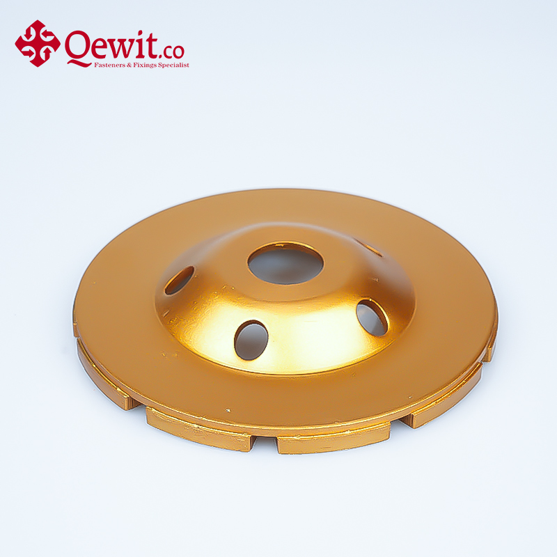 Durable Black Double Row Diamond Cup Wheel for Metal Finishing