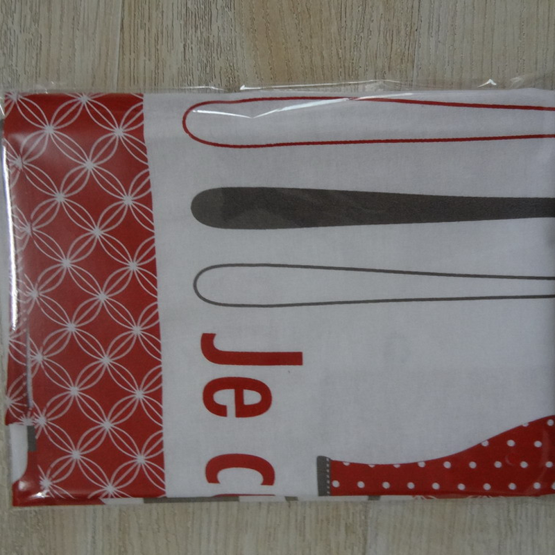 2025 Factory Custom Quick-Drying Promotional 100% Cotton Cheap Kitchen Cleaning Printed Printing Plain Tea Towel Dish Towel with Printing Fork and Spoon