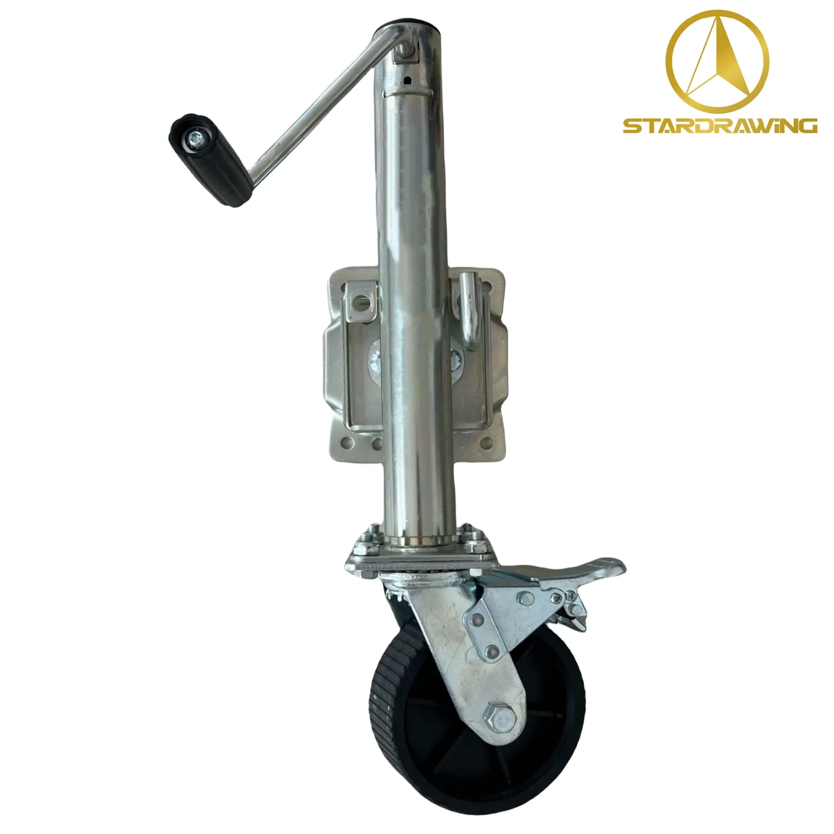 Stardrawing Trailer Jack Jockey Wheel with Brake 6 8 Inch Options