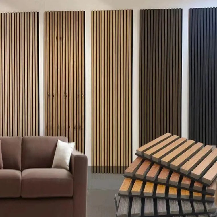 Polyester Fiber Acoustic Wood Slat Panel Newly Launched Slat Wood Sound-Absorbing Board