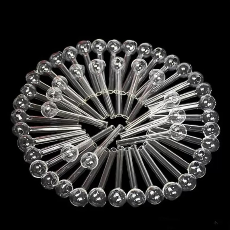 10cm Oil Burner Smoking Pipes Glass Tube Nail Thick Clear Oil Burner Pipe Tube Pyrex Hand Pipes