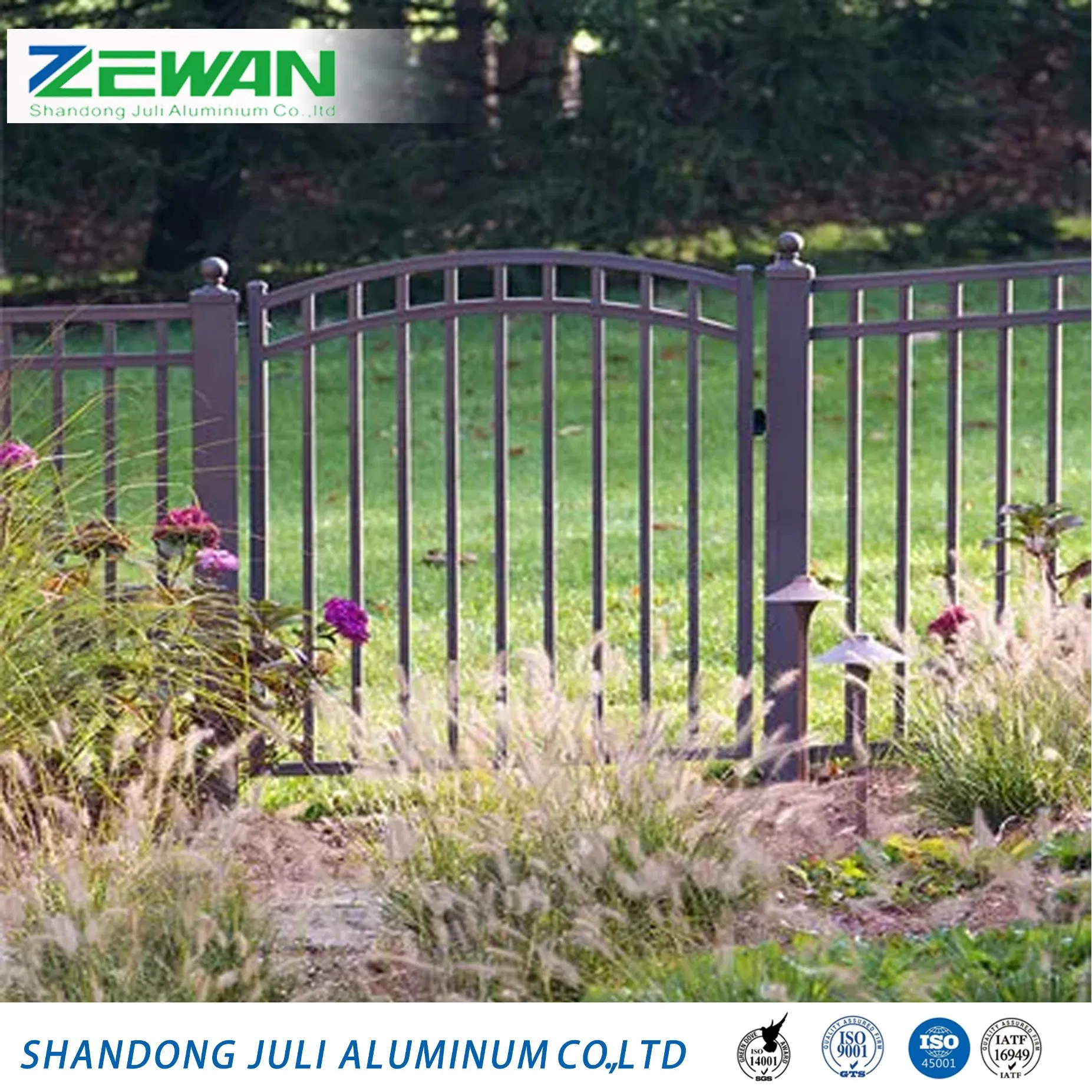Luxury Garden Aluminum Fencing Swimming Pool Security Fences Powder Coated