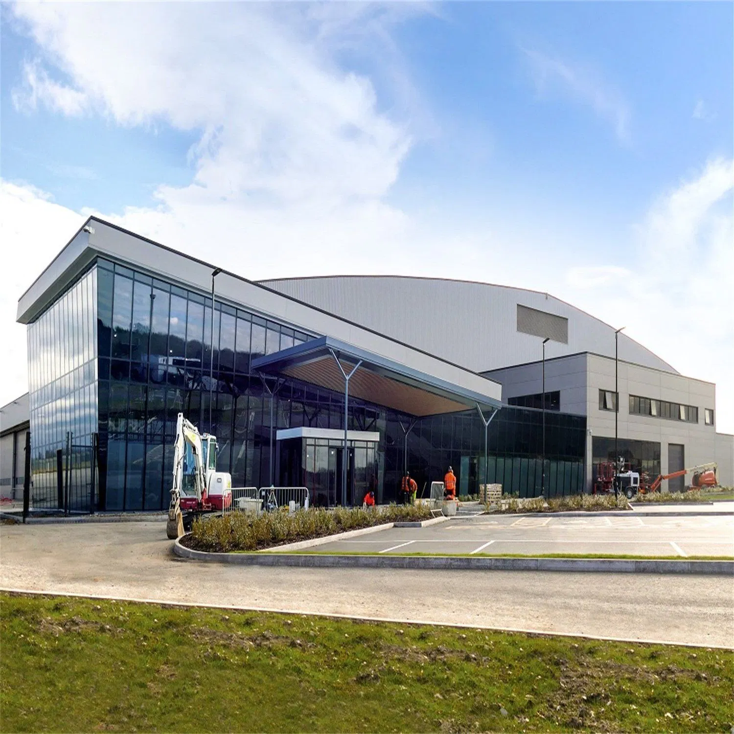 Low Maintenance Prefabricated Steel Structure Commercial Building for Supermarket Hotel