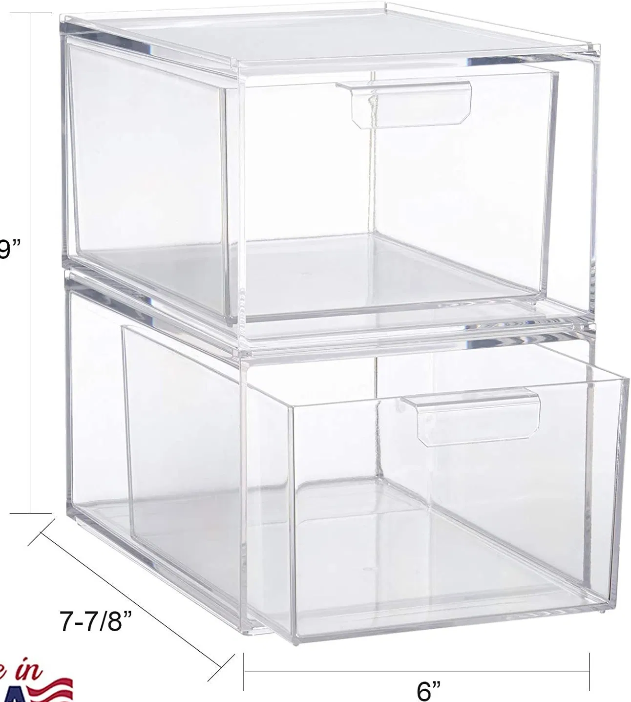 Desktop Transparent Acrylic Storage Box Storage Cosmetic Jewelry Finishing Drawer Box