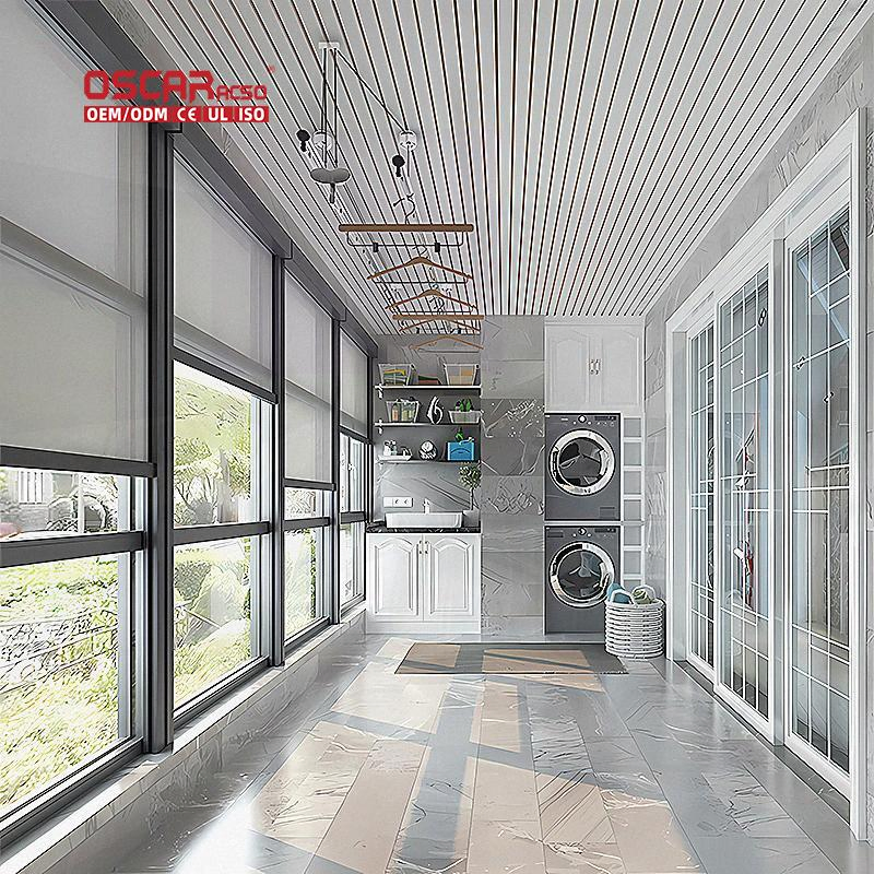 Cassette Double Layer Cordless Blackout Indoor Pull Rod Roller S for Home Roller Blind