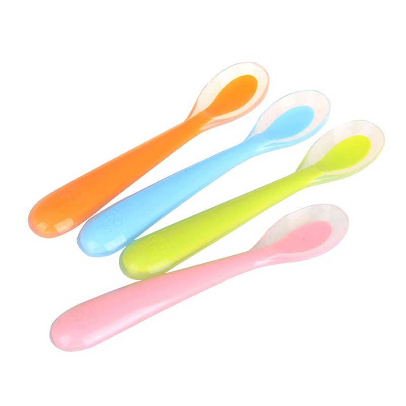Silicone Baby Feeding Spoon Soft Infant Spoon BPA Free Baby Food Spoon OEM Manufacturer