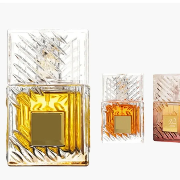 USA EU Warehouse Cosmetic Supplies Elegant 100ml Glass Perfume Bottles with Gold Cap Sprayer - Wholesale Arabic Perfume and Fabricantes De Perfumes Price