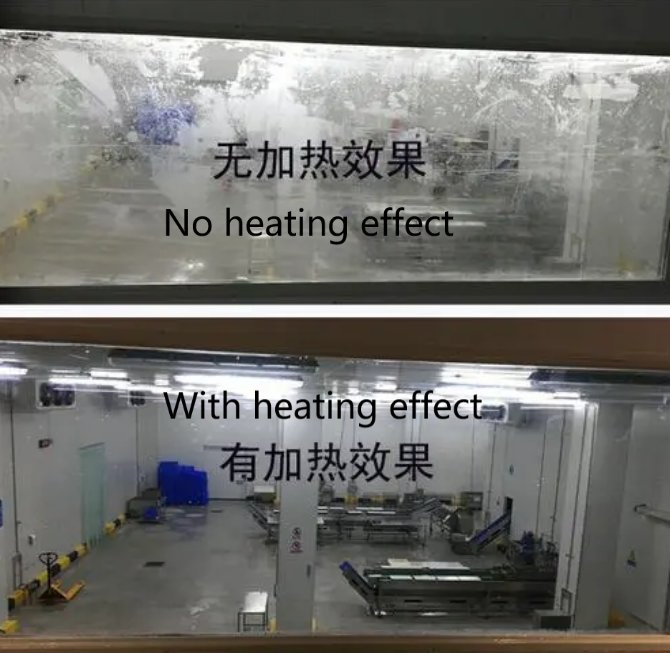 Electrical Heating Glass for Commeicial Fridge Refrigerator Cooler Freezer Display Door Defogging