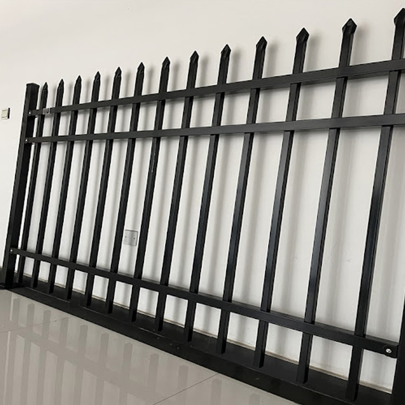 Modern Black Steel Square Tube Garden Fence System for Outdoor Spaces