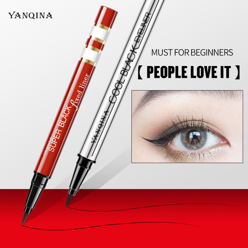 for Beauty Makeup Silver Tube Waterproof Non-Blooming Eyeliner From Guangdong English Packaging