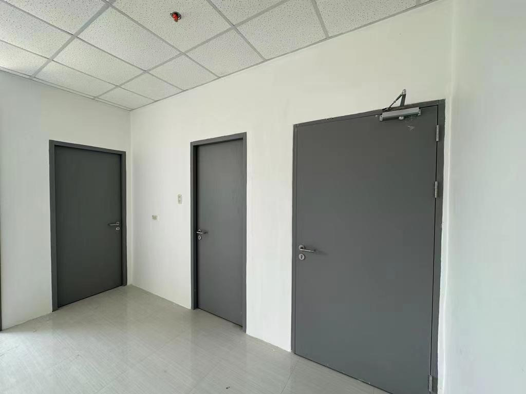 Finished Grey Steel Fire Door with Escape Lock. Factory Direct Sale