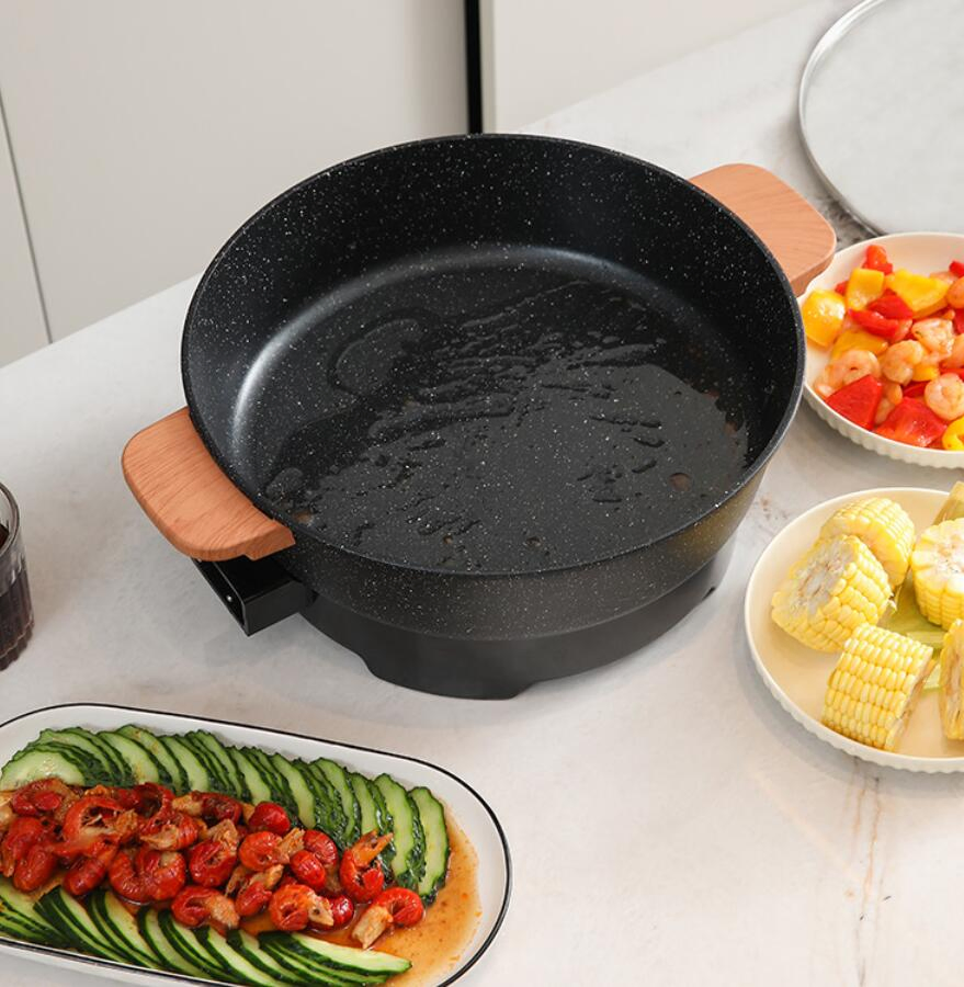 Smokeless Tourmaline Non-Stick All-in-One Machine Electric Skillet